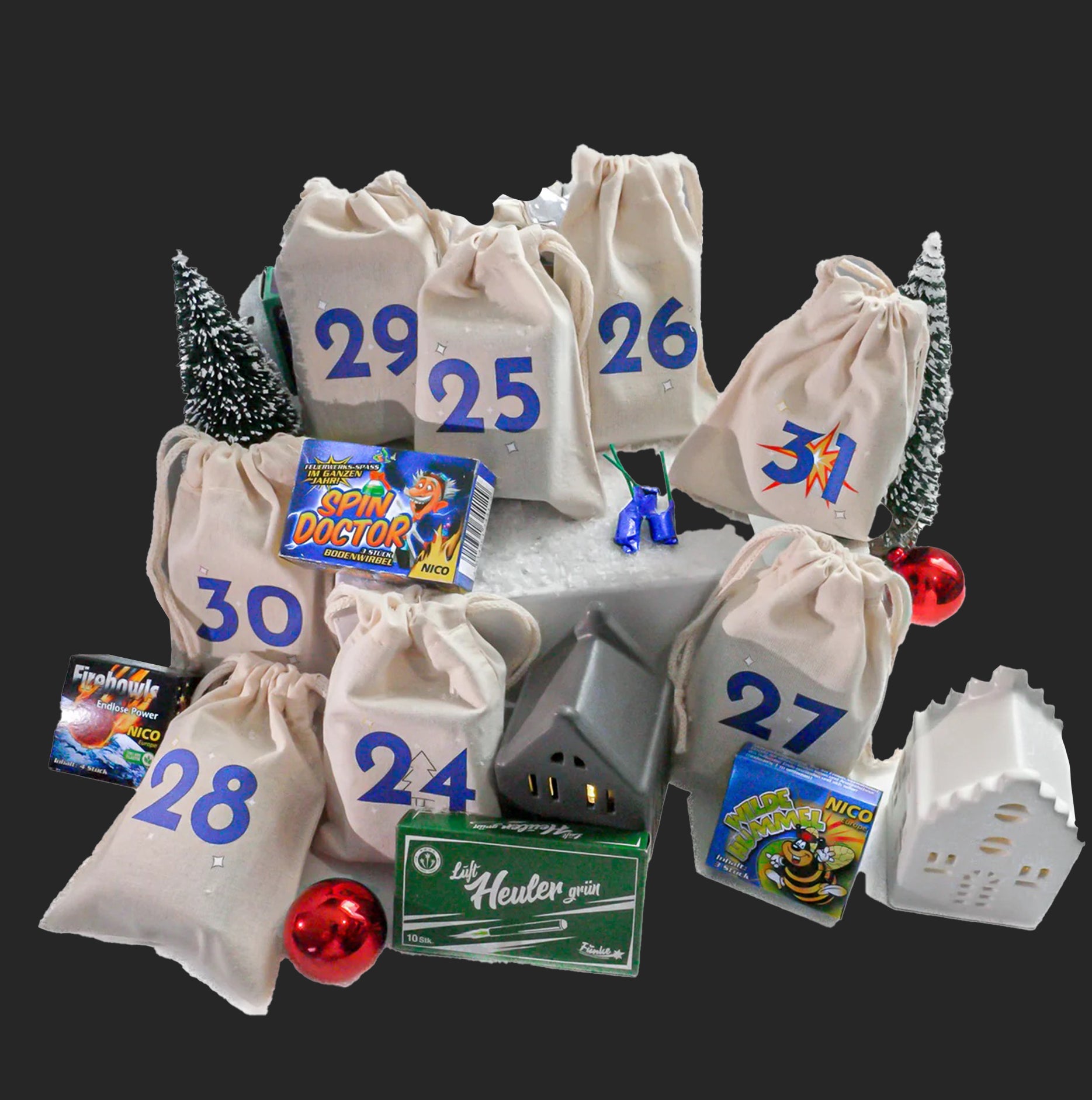 8 Tage Feuerwerkscountdown-Kalender| 24.- 31.12.2025